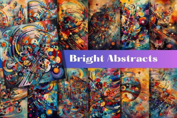 Bright Abstract Backgrounds Kandinsky: Ignite Your Designs