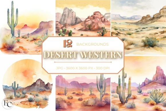 Capturing the Warmth of the West: Desert Watercolor Backgrounds