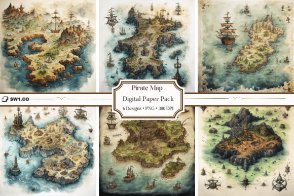 Charting a Course with Vintage Pirate Map Backgrounds