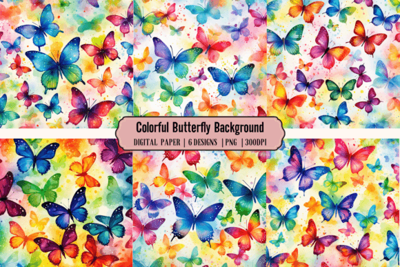 Colorful Butterfly Backgrounds for Vibrant Creative Projects