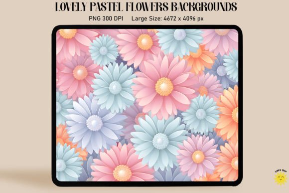 Cute Daisies Pastel Colors Backgrounds: A Designer's Dreamy Asset