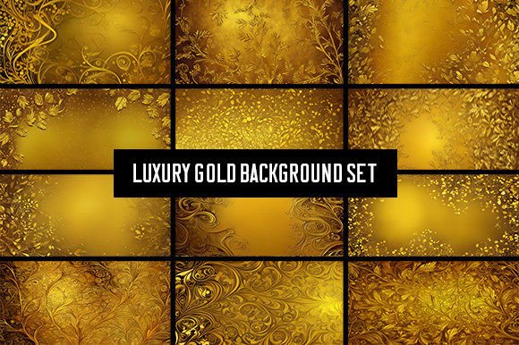Elevate Your Projects with 12 Luxury Gold Backgrounds