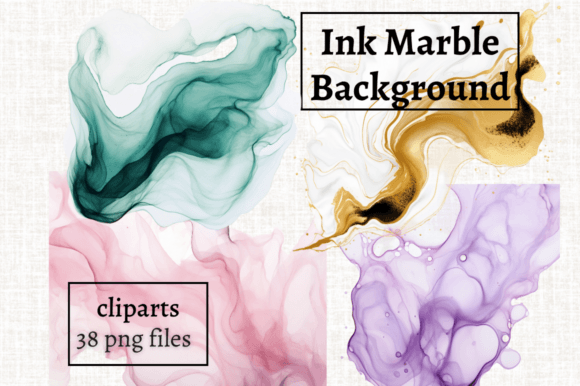 Enchanting Ink Marble Colorful Backgrounds for Designers