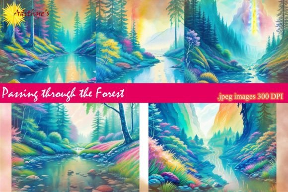 Forest-Inspired Backgrounds for Creative Design