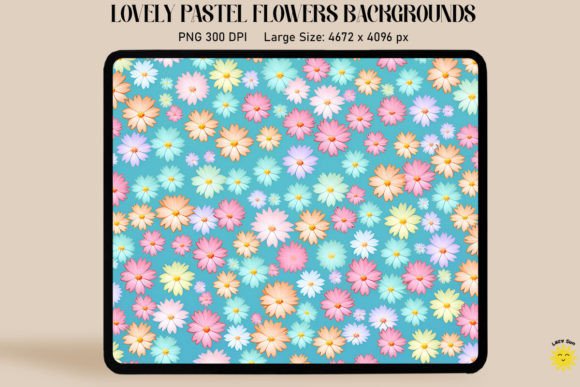 Mini Flowers Pastel Colors Backgrounds: Soft & Delicate Design