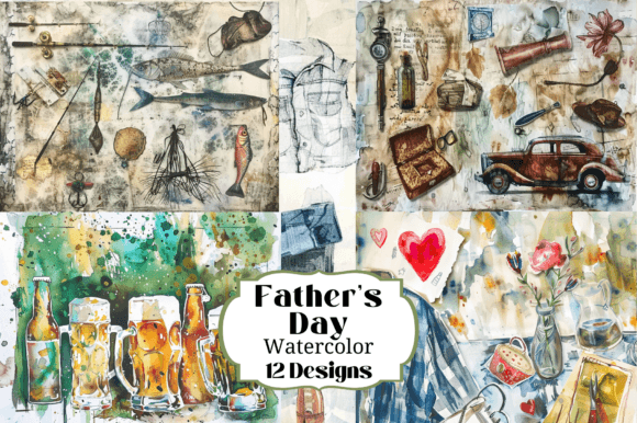 Watercolor Dad Father's Day Backgrounds: A Creative Toolkit
